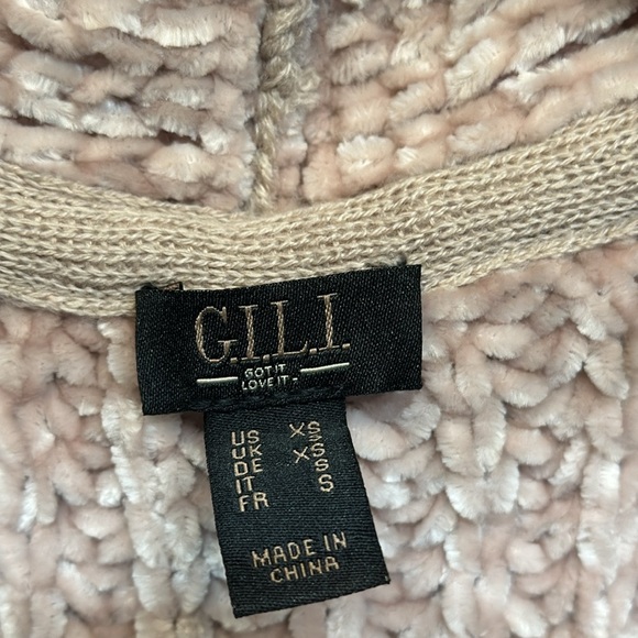 G.I.L.I. Open-Front Chenille Cardigan with Fringe Detail XXS-XL Shadow Gray - Picture 2 of 13